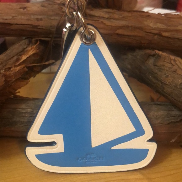Coach SAILBOAT BOAT keychain Key Fob Bag Charm - Picture 6 of 8